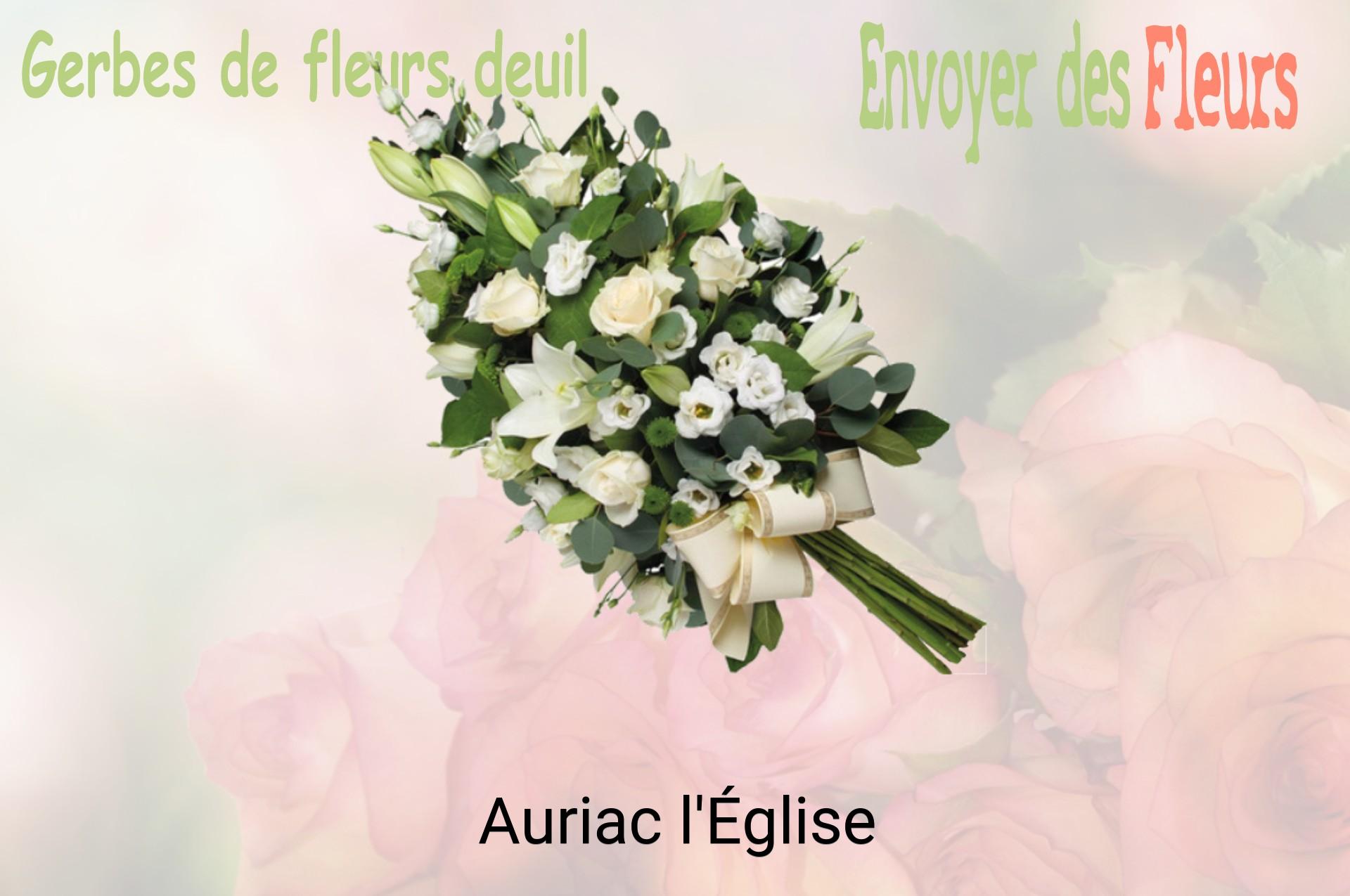 Gerbe de fleurs de deuil livrée à Auriac-l'Église